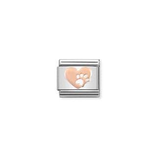 Link Composable Classic Coração com Pata em Ouro Rosa
