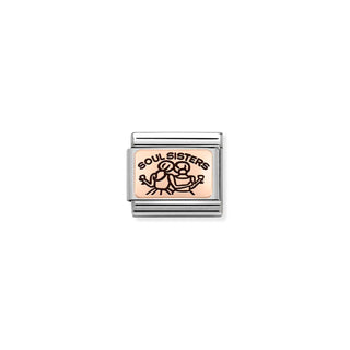 Link Composable Classic Alma Gémea em Ouro Rosa