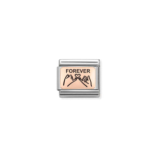 Link Composable Classic Promessa Forever em Ouro Rosa